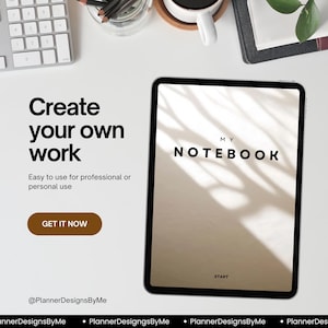 Digital notebook, iPad notebook, Digital planning, PDF Template, Goodnotes template, Hyperlinked planner, Editable planners, E-ink planner, All in one planner, Journal PDF, Aesthetic planner, Interactive PDF