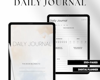 Digital Daily Journal, Self Care Planner (Goodnotes, Notability)