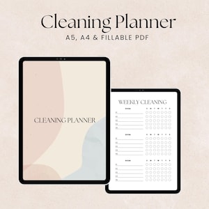Wekelijks schoonmaakschema, maandelijks karweitje, dagelijkse schoonmaaktakenlijst, schoonmaak afdrukbare digitale planner, ADHD schoonmaakchecklist
