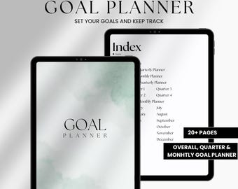 Goal Planner | Digital Tracker for Goodnotes, iPad (Digital Download)