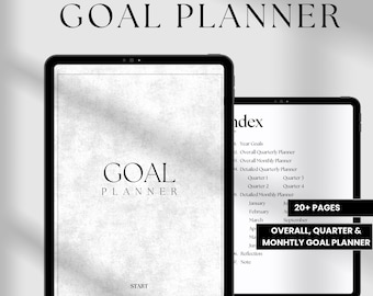 Digitaler Zielplaner, Tablet Journal, Produktivität Vorlage (Digitaler Download)