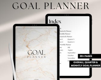 Digital Goal Planner, GoodNotes iPad Template (Digital Download)
