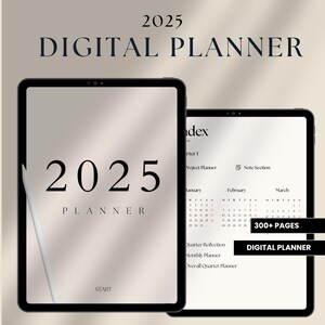 2025 Digital Planner, Digital Planner Template, Goodnotes iPad Planner,  Notability Dated Digital Planner, Yearly Daily Planner, All-In-One