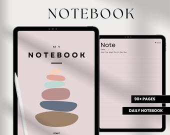 Neutral Portrait Digital Notebook, GoodNotes & Notability Compatible (PDF)
