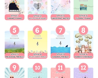 Piano Practice Log Book | Lesson Journal & Weekly Tracker | Student Music Journal | Teacher Gift