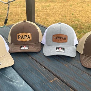 Dad Hat with Names, Personal Name Hat, Grandpa Hat Men, Dad Hat, Fathers Day Gift, Mens Christmas Gift, Papa Cap, Mens Gift, Father Ball Cap