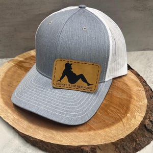Chunk Hunk Hat: Custom Leather Patch Trucker Cap