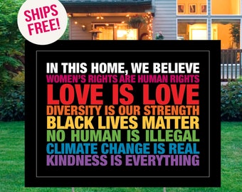 Be Kind Yard Signs Human Rights Signs Made in USA 18Hx24W Rush Order Available Justice Signs