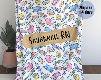 Custom Nurse Graduation Blanket Personalized RN Nurse Gift Nurse Life Gift Personalized Nurse Blanket College Graduation Nurse Retirement