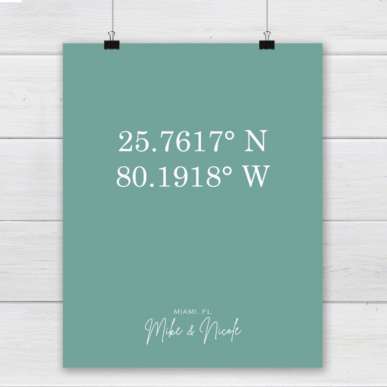 Personalized Coordinates Print Custom Coordinates Wall Art Etsy