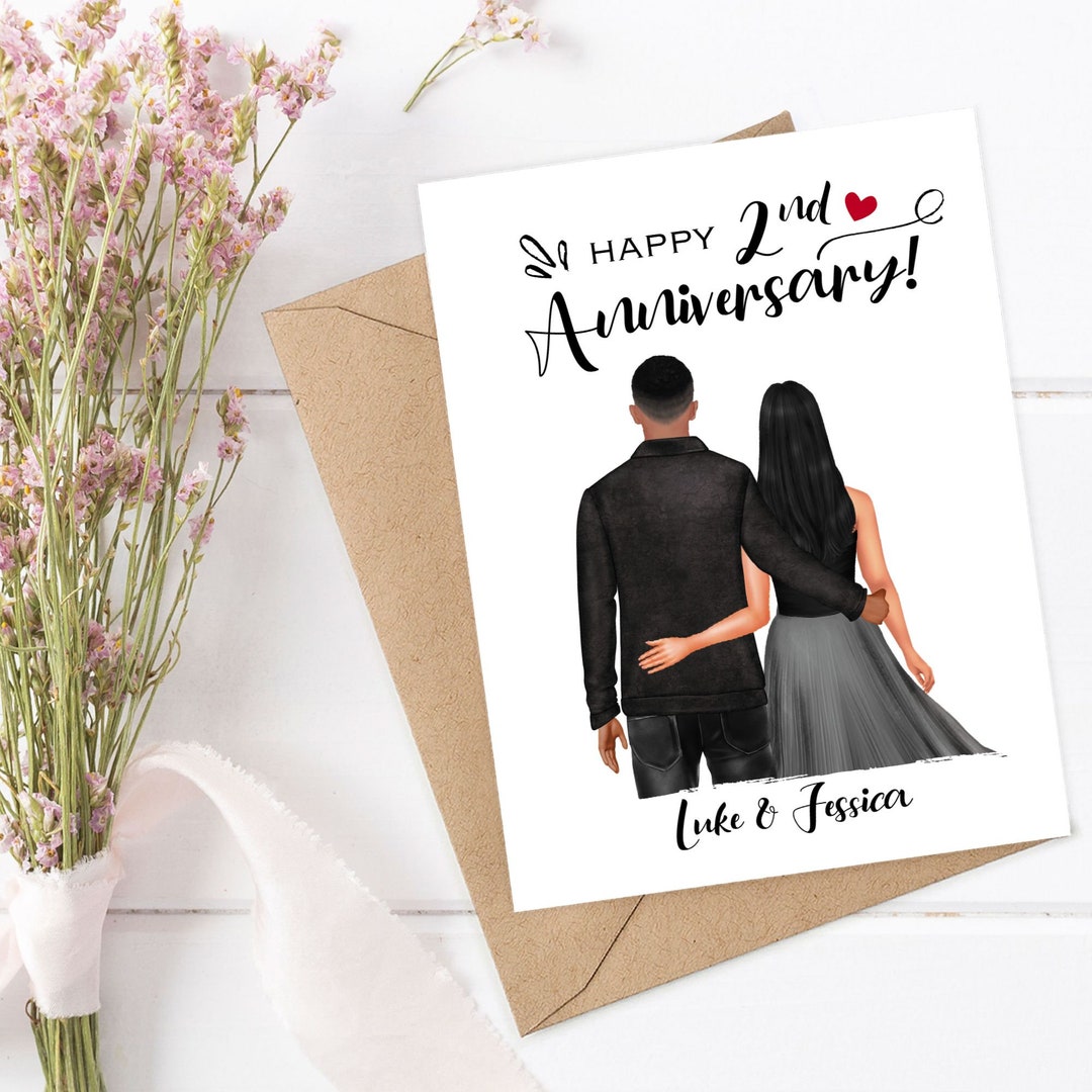 PERSONALIZED Anniversary Card, Custom Anniversary Card, Custom Friend