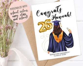 PERSONALIZED GRADUATION Card for Class of 2026 Congratulations Graduate Card 2026 Graduation Card Graduation Announcement Graduation Gift