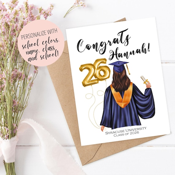 PERSONALIZED GRADUATION Card for Class of 2026 Congratulations Graduate Card 2026 Graduation Card Graduation Announcement Graduation Gift