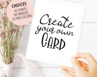 CREATE YOUR OWN Card, Custom Birthday Card Personalized Christmas Card Custom Anniversary Card Wedding Card Create a Card Custom Bridal Card