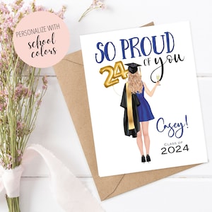GRADUATION Card for Class of 2024 Congratulations Graduate Card 2024 PERSONALIZED Graduation Card Graduation Proud of You Graduation Gift