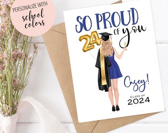 GRADUATION Card for Class of 2024 Congratulations Graduate Card 2024 PERSONALIZED Graduation Card Graduation Proud of You Graduation Gift