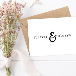 BOYFRIEND CARD, forever and always, anniversary card, Boyfriend Birthday Card, Engagement Card, Wedding Card, Love you card, Couples Card
