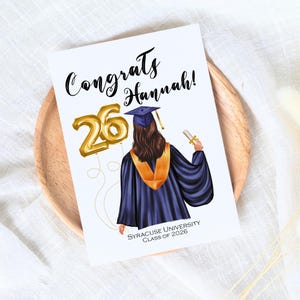 Tarjeta de GRADUACIÓN PERSONALIZADA para la Clase de 2026 Tarjeta de Felicitaciones para Graduados Tarjeta de Graduación 2026 Anuncio de Graduación Regalo de Graduación imagen 3