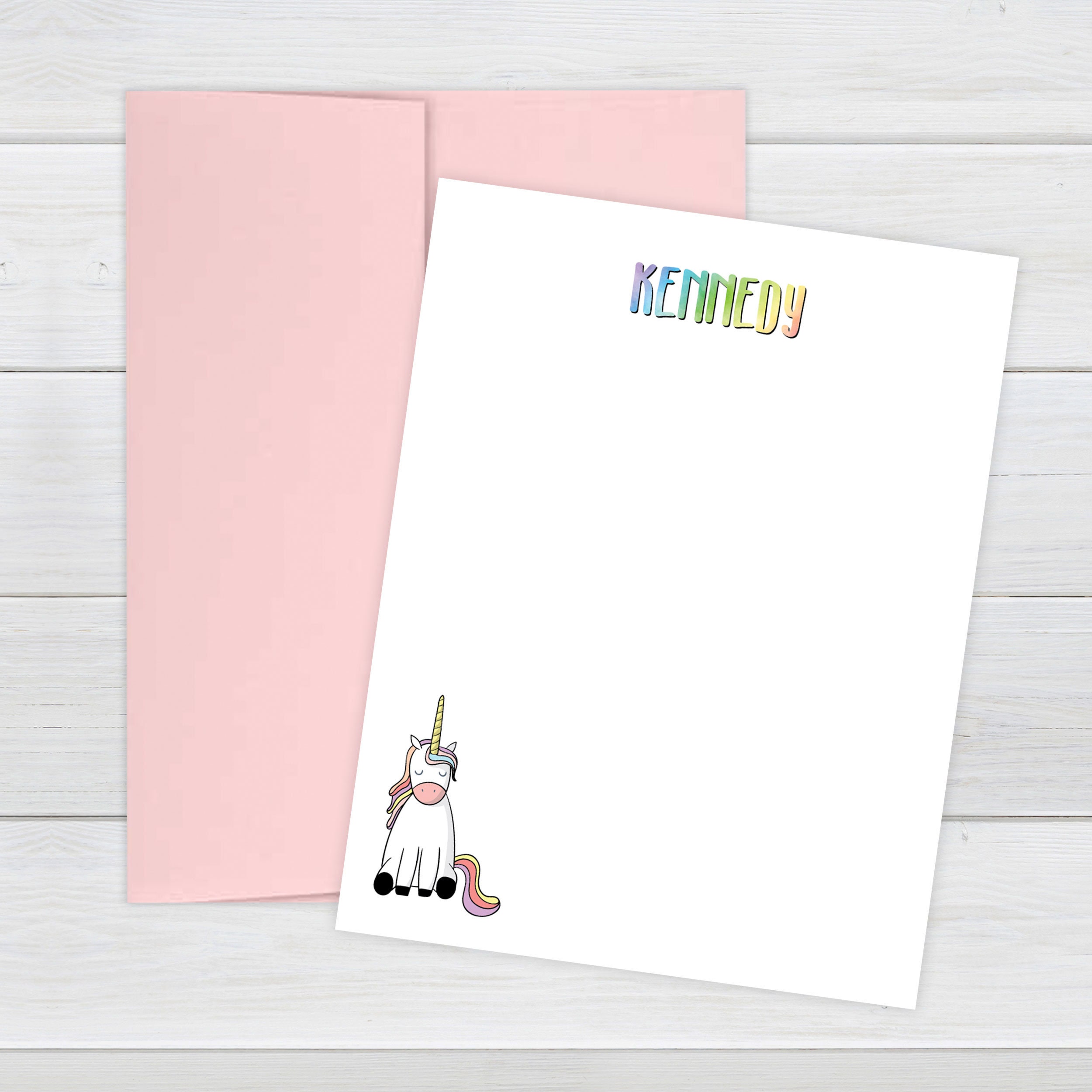 PERSONALIZED UNICORN STATIONERY for Girls Unicorn Birthday Etsy