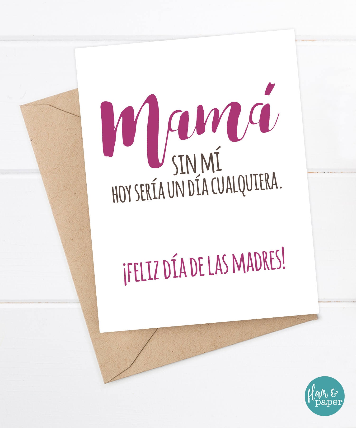 Spanish Mother's Day Card Día de las Madres Spanish | Etsy