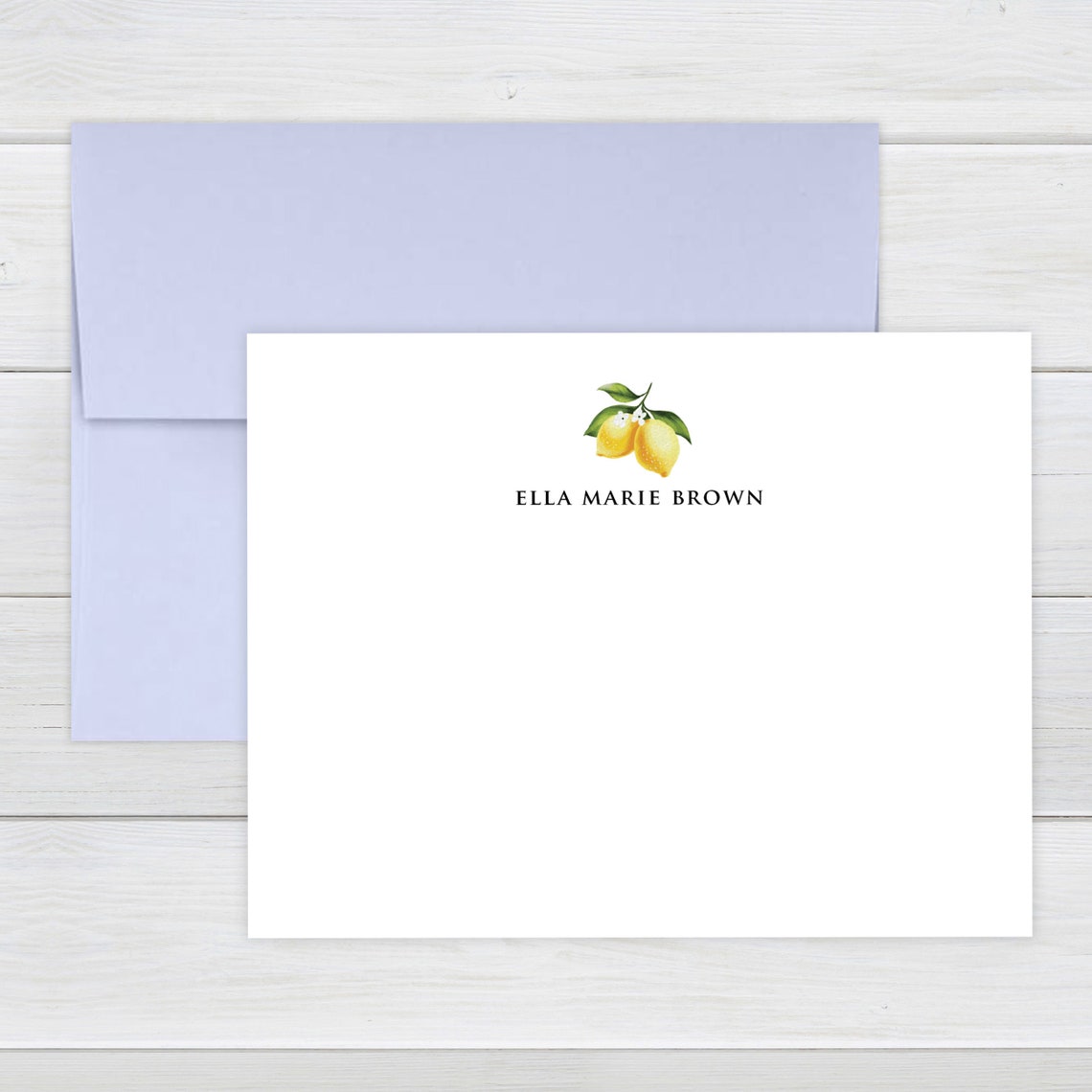 PERSONALIZED STATIONERY Personalized Stationary Lemon Etsy
