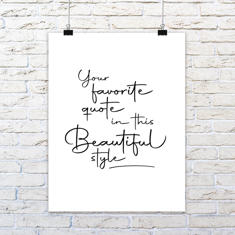 PERSONALIZED QUOTE PRINT, Custom Print, Custom Quote, Custom Wall Print ...
