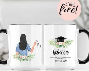 Nurse Graduation Gift, Personalized Nurse Mug 2024, Custom Nurse Gift, Mug for New Nursing Grad Nursing Degree Graduation Doctor Gift Idea