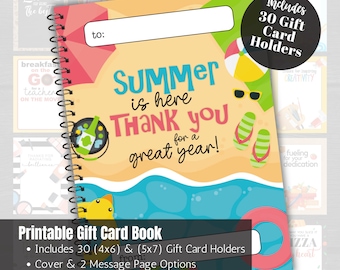 Teacher Gift Card Book for Teacher Appreciation Book Teacher Gift Card Holder for Teacher Thank You Card Bundle for End-of-Year Teacher Gift
