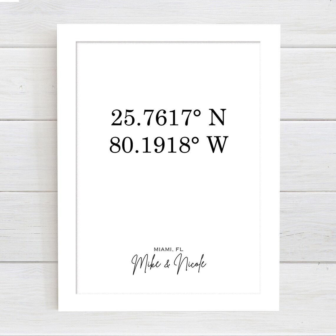 Personalized Coordinates Print Custom Coordinates Wall Art Etsy