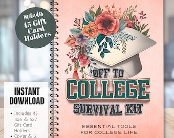 Afstudeercadeau College Survival Kit Eerstejaarscollege Cadeaukaart Boek Collegeverzorgingspakket Afstudeercadeau middelbare school