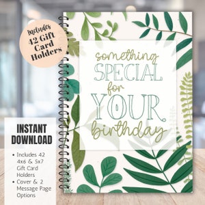 Druckbares Geburtstagsgeschenk Kartenbuch für Frau, Mutter, Tochter Geburtstagspaket, Sofort Download, personalisierte Geburtstagsgeschenkidee für Sohn