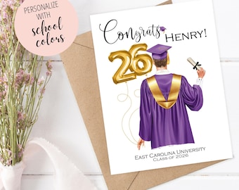 Personalized Graduation Card for Class of 2026, Congratulations Grad Card, Unique Graduation Announcement, Custom 2026 Graduation Card