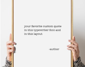 Custom Quote Print Sign Poster Personalized Gifts Framed Canvas Wall Art Printable Typewriter Print Song Lyrics Printed Mother's Day Gift