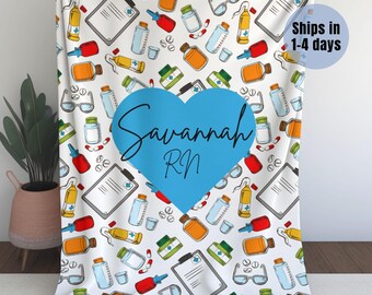 Custom Nurse Graduation Blanket Personalized RN Nurse Gift Nurse Life Gift Personalized Nurse Blanket College Graduation Nurse Retirement