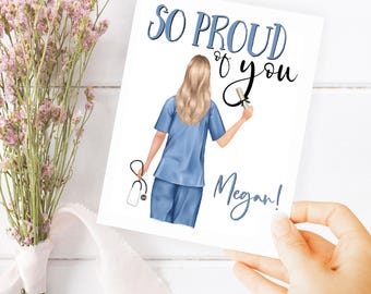 Personalized Medical Graduation Card for Nurse Graduation on Nursing Degree Custom Congratulations Card for Nurse 2026 Nursing Grad