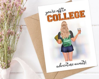 Starting College Card, Celebrate New Grad's Journey to University, Going off to College Keepsake Graduation Card, College Bound