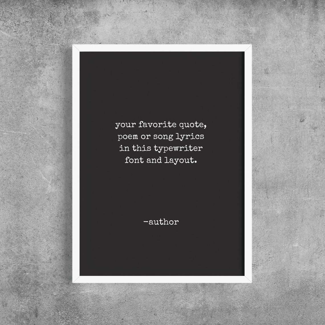 Custom Quote Print Typewriter Quote Art Personalized Quote Etsy