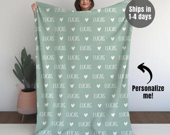 Personalized Name Blanket for Son Custom Name Baby Blanket for Boys & Girls Baby Name Blanket Perfect Birthday or Christmas Gift for Kids