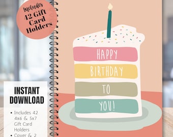 Birthday Gift Card Holder Photo Album, Teen Birthday Gift, Birthday Survival Kit, Printable Gift Card Book for her, Gift for Daughter, Son