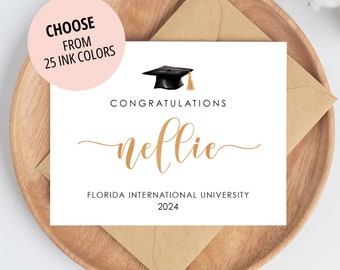 Congratulations Graduation Card, Class of 2026, Personalized Graduation Card, Custom Grad Card, Custom Grad Gift, Graduation Keepsake Card