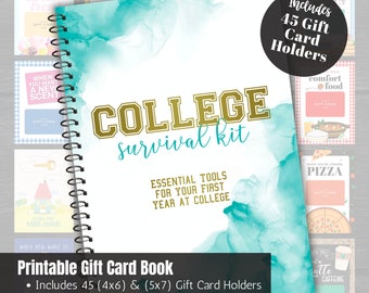 College Gift Card Book, College Care Package, High School Graduation Gift, Printable Gift Card Book, College Gift, College Survival Kit
