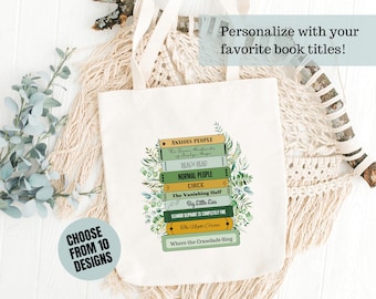 Book Lover Tote Bag Personalized Bookish Gift Custom Book Lover Gift Cute Book Bag Aesthetic Bag Library Tote Book Club Gift Reader Gift