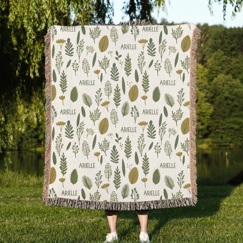 Personalized Name Blanket for Mom Custom Baby Girl Name Blanket