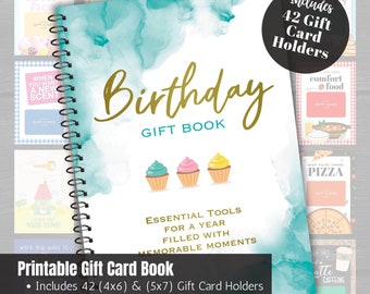 Printable Birthday Gift Card Book for Teen, Mom, Daughter Birthday Care Package, Instant Download, Personalized Birthday Gift Idea for son