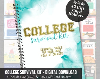 College Gift Card Book, College Survival Kit, College Care Package, First Year College Gift, High School Graduation Gift, Printable gift