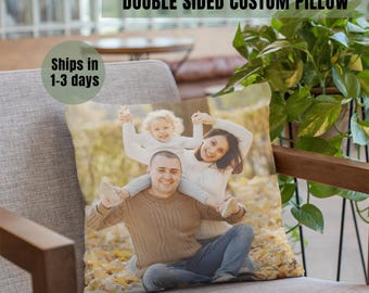 Personalized Photo Collage Pillow, Custom Picture Pillow, Printed Cushion, Family Photo Gift, Custom Photo Pillow Gift, Custom Pillow Cover