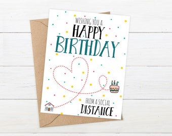 Social Distancing,Self Isolated But Happy 60th Birthday last minute funny 5x7 card 60th Birthday Card Wishing You The Best Quarantined