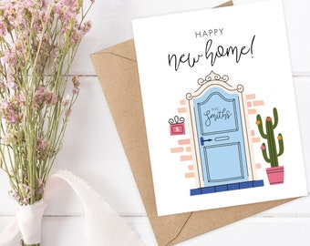 Custom Housewarming Card, Welcome Home, Happy New Home, Personalized Housewarming, Custom New Home Card, New Apartment Card, Moving in