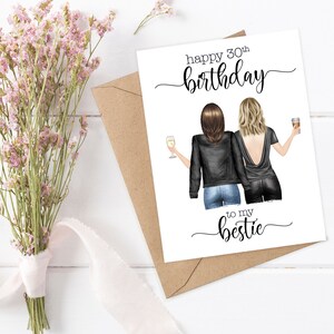 Personalized Friend Birthday Card, Custom Sister & Girlfriend Birthday Card, Personalized Birthday Greeting Card, Custom Friendship Card
