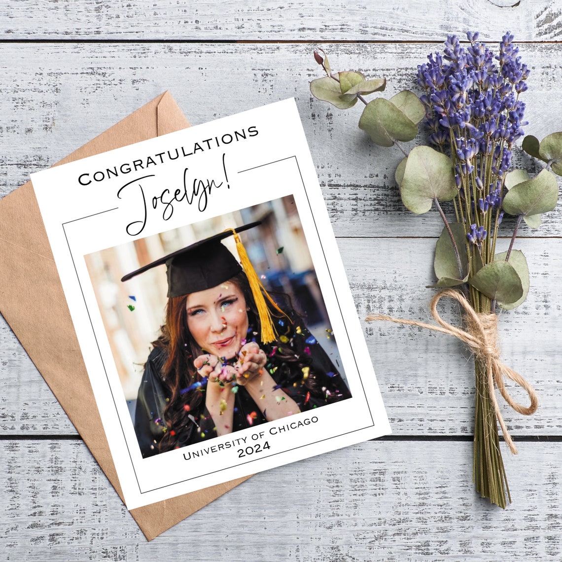 Personalized Photo Graduation Card, Custom Graduation Photo Card ...